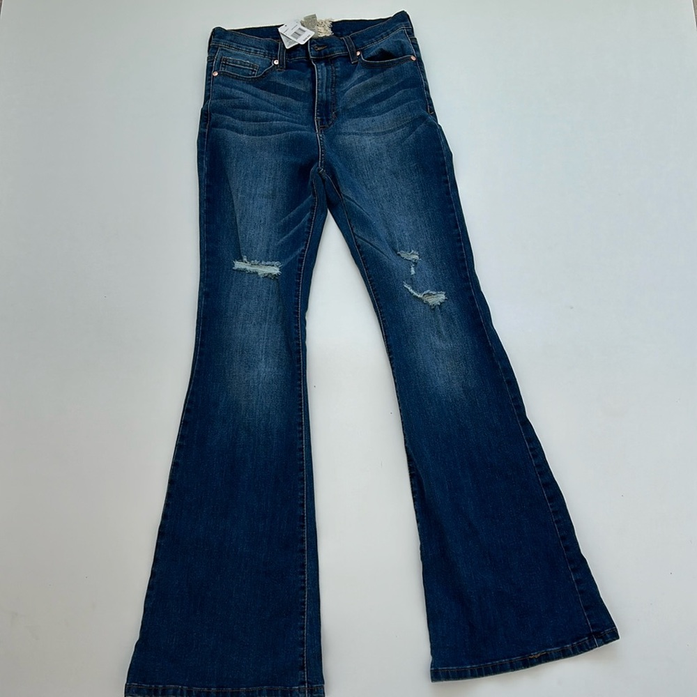 Lightly worn, Size 28, dark blue jeans
